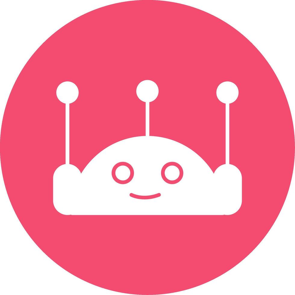 icono de círculo de glifo de chatbot vector