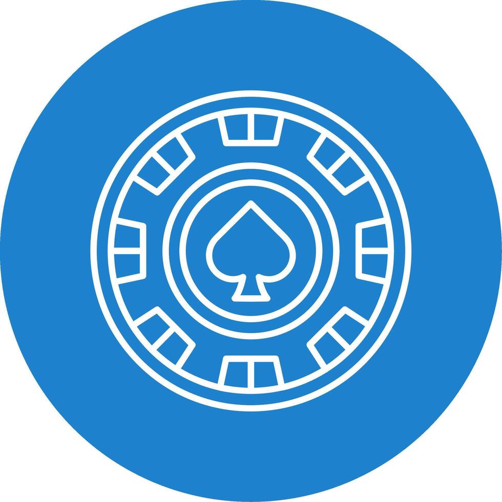 Chip Linear Circle Multicolor Design Icon vector
