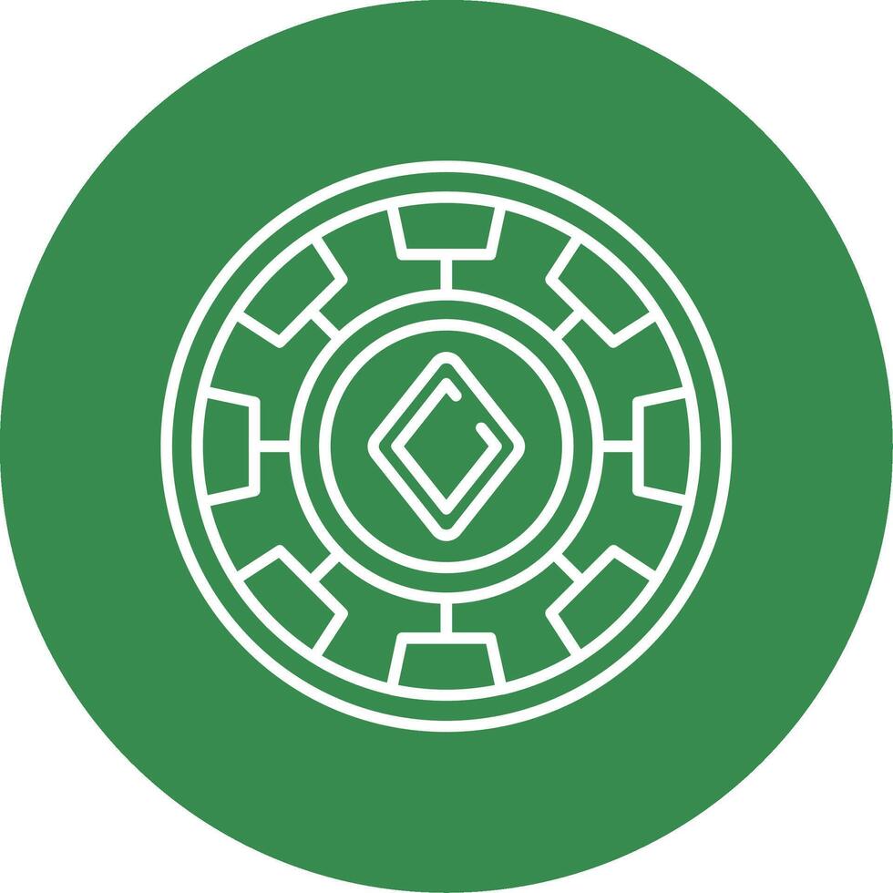 Chip Linear Circle Multicolor Design Icon vector
