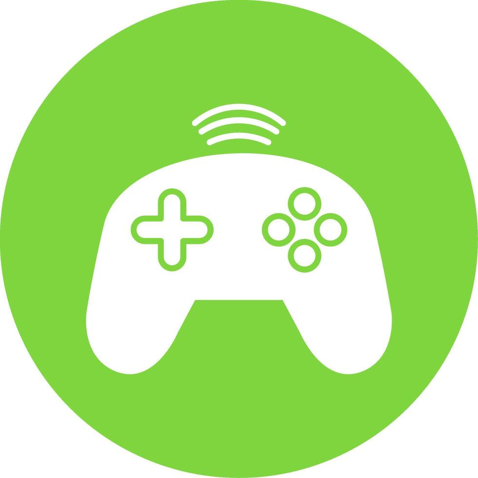 Controller Glyph Circle Icon vector