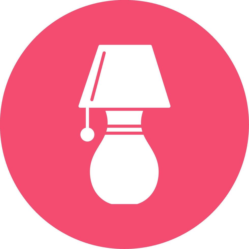 Table Lamp Glyph Circle Icon vector
