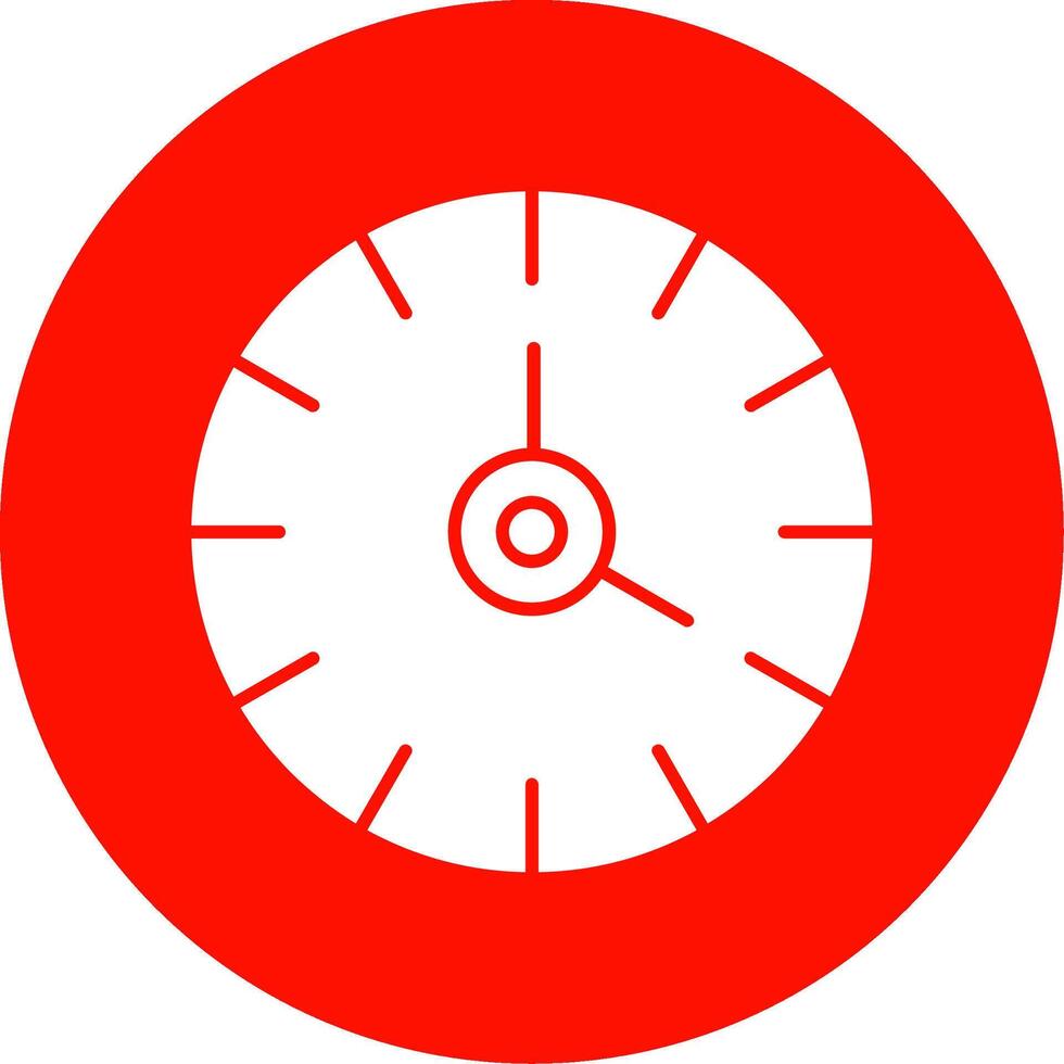 icono de círculo de glifo de reloj vector