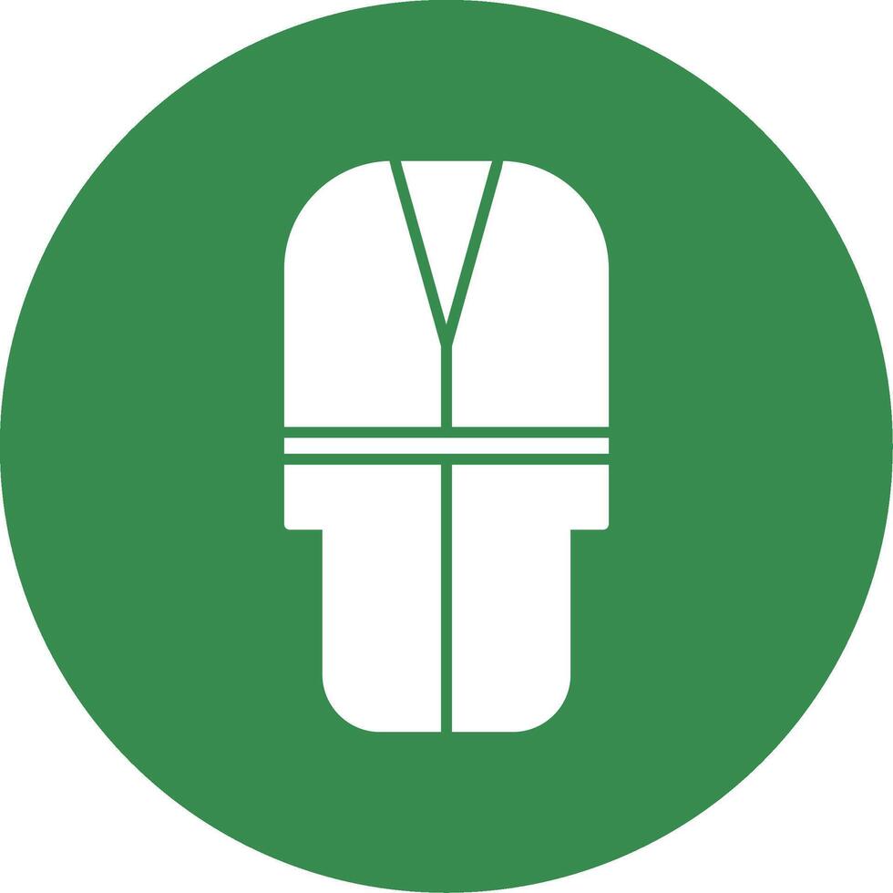 Bath Robe Glyph Circle Icon vector