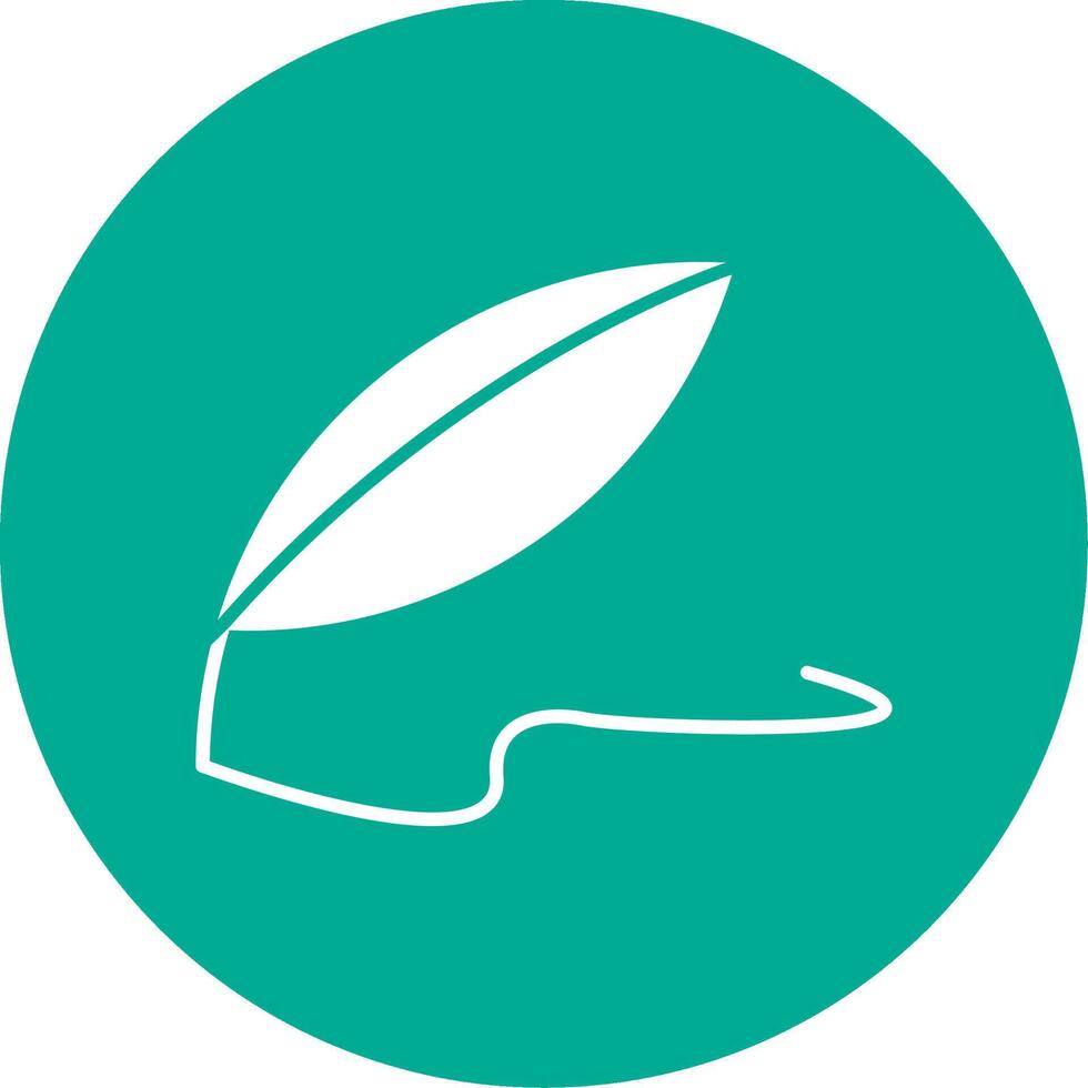 Quill Glyph Circle Icon vector