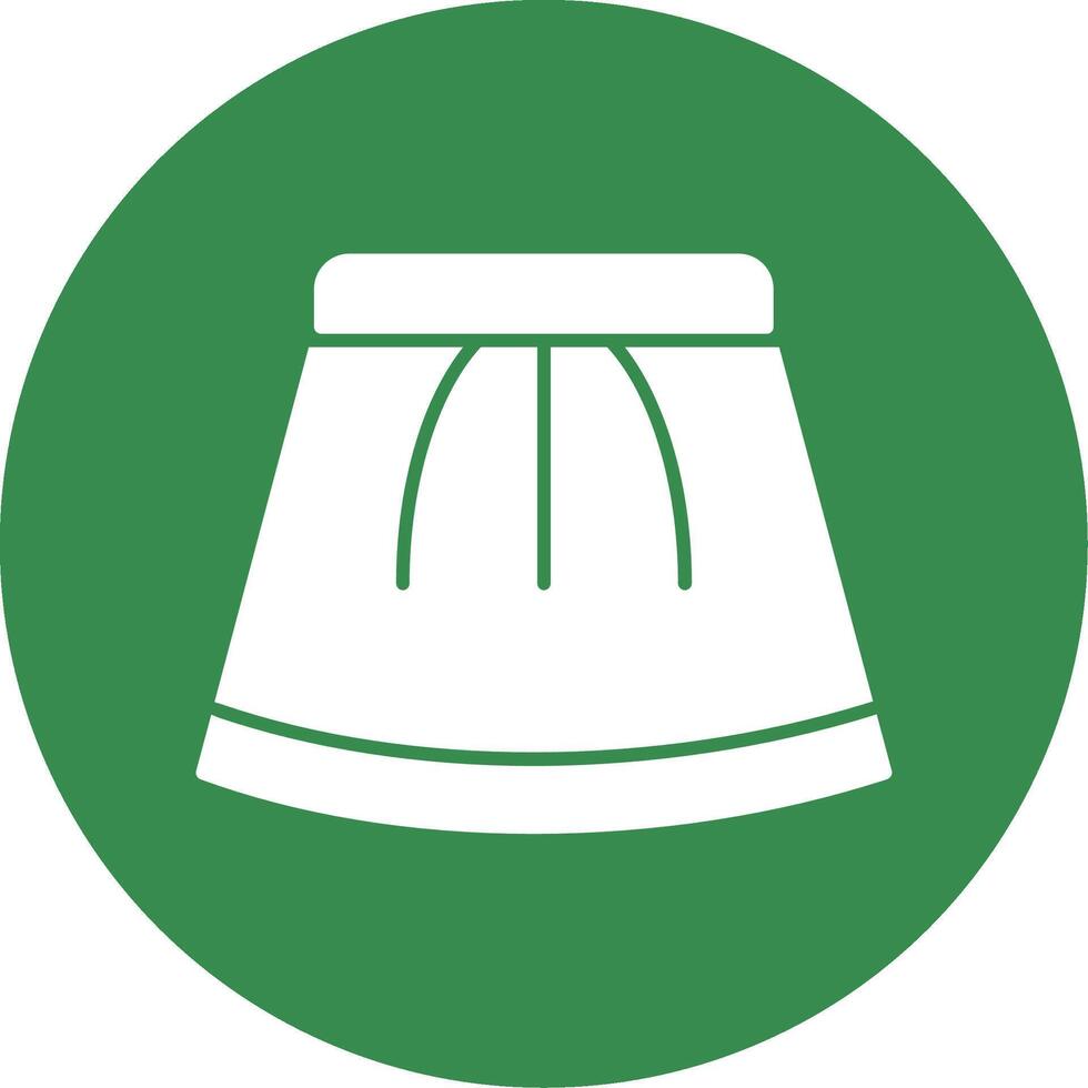 Skirt Glyph Circle Icon vector