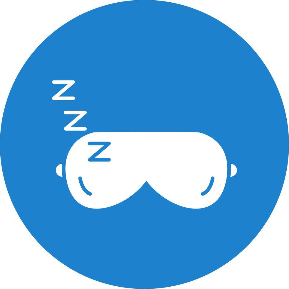Sleeping Mask Glyph Circle Icon vector