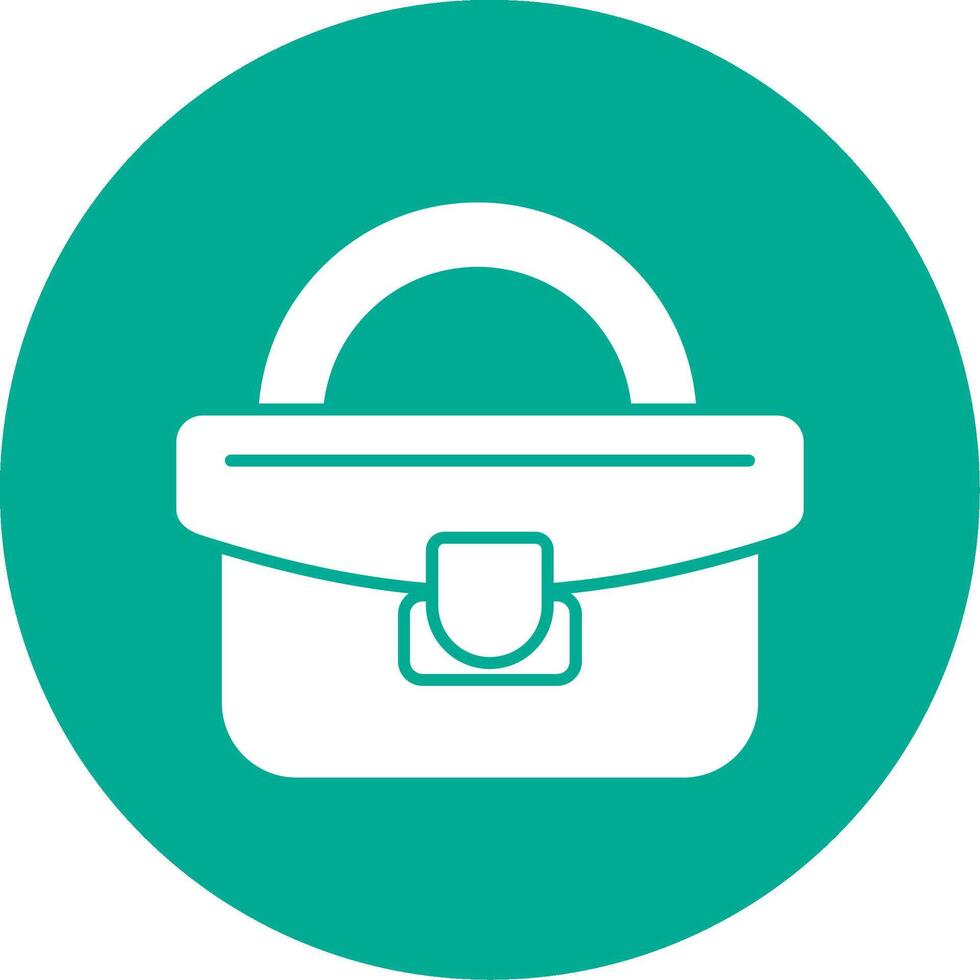 Handbag Glyph Circle Icon vector