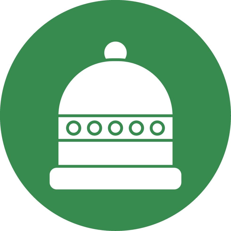 Beanie Glyph Circle Icon vector