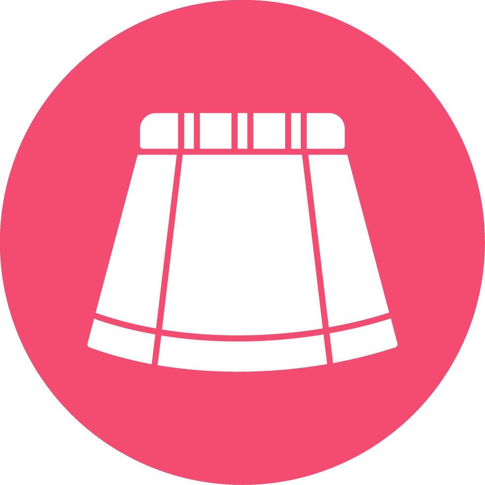 Skirt Glyph Circle Icon vector