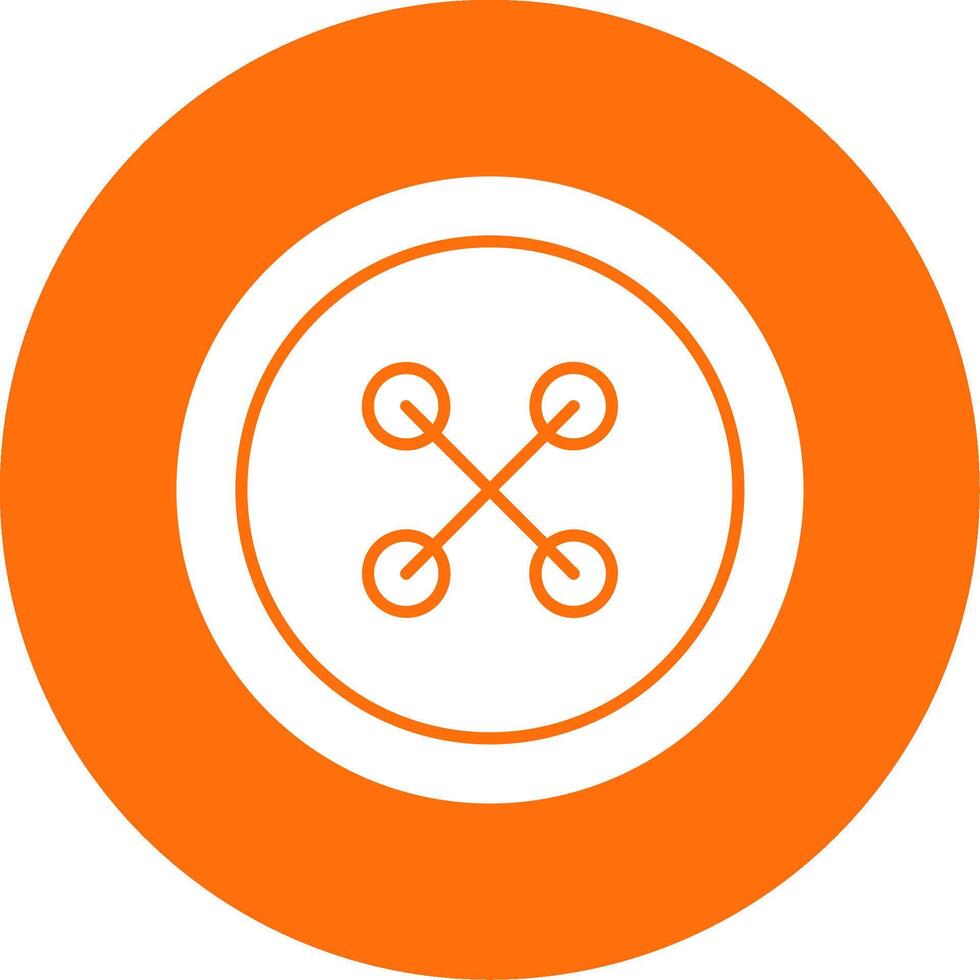 Cloth Button Glyph Circle Icon vector