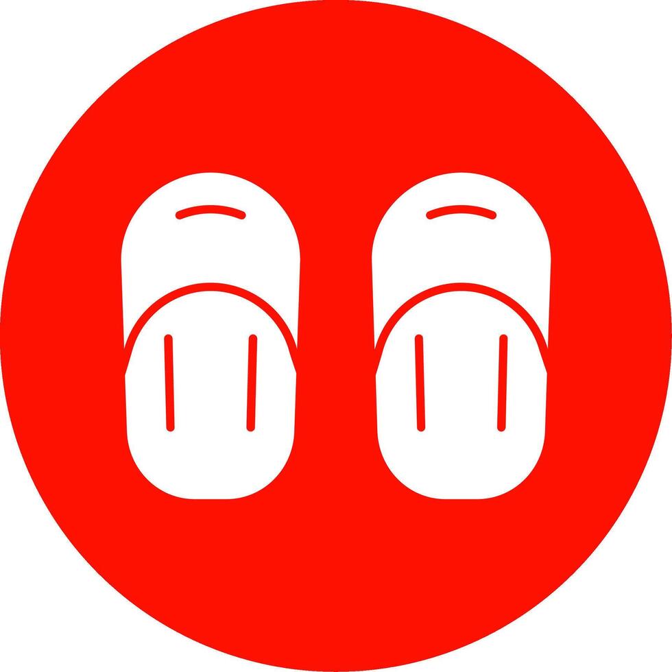Sandal Glyph Circle Icon vector