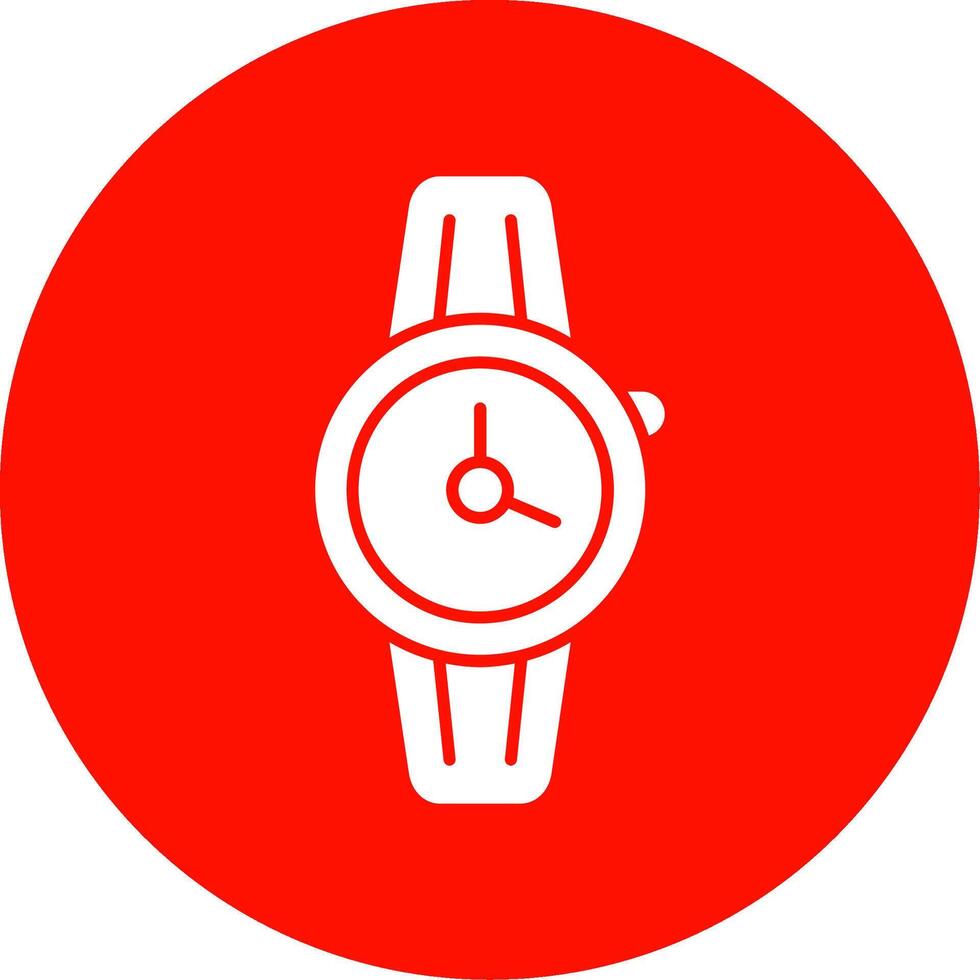 Wristwatch Glyph Circle Icon vector