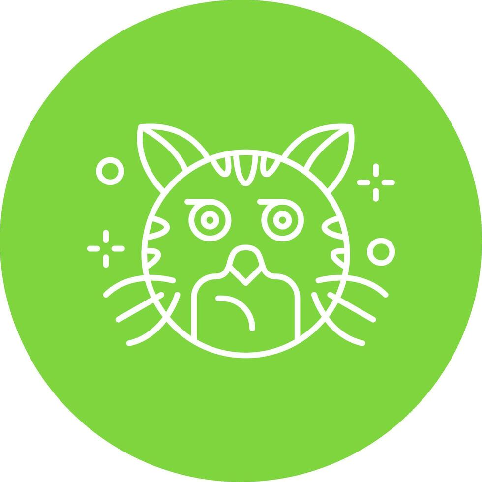Suspicious Linear Circle Multicolor Design Icon vector