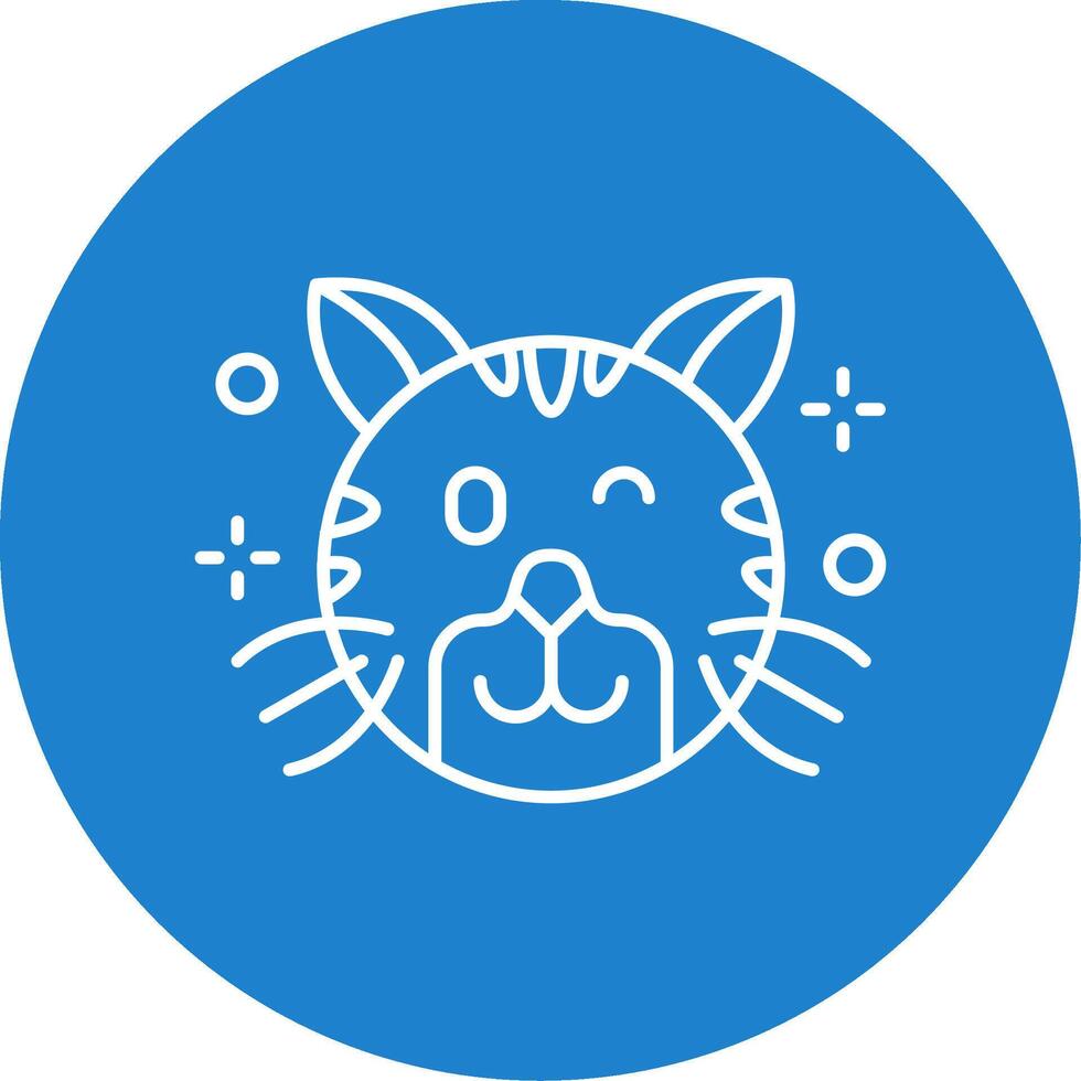 Wink Linear Circle Multicolor Design Icon vector
