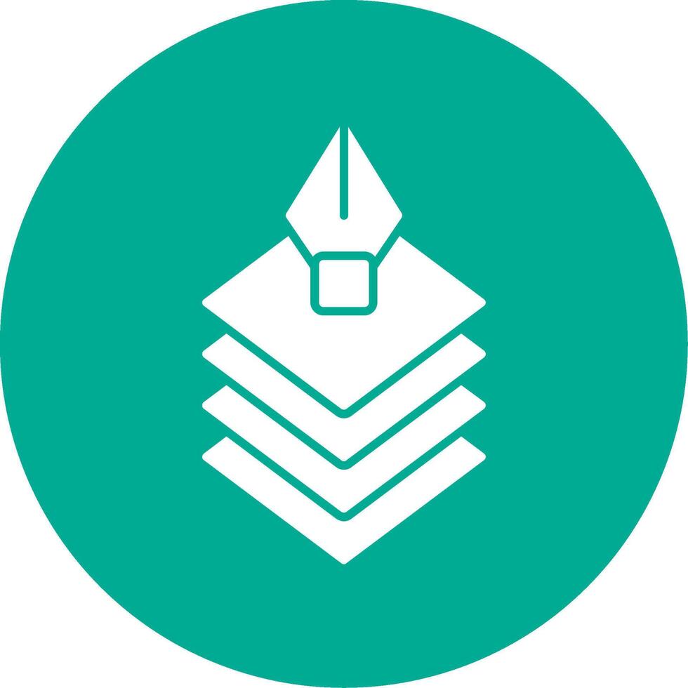 Layers Glyph Circle Icon vector