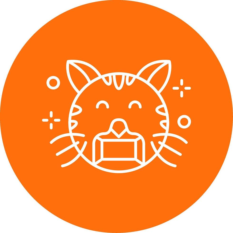 Face mask Linear Circle Multicolor Design Icon vector