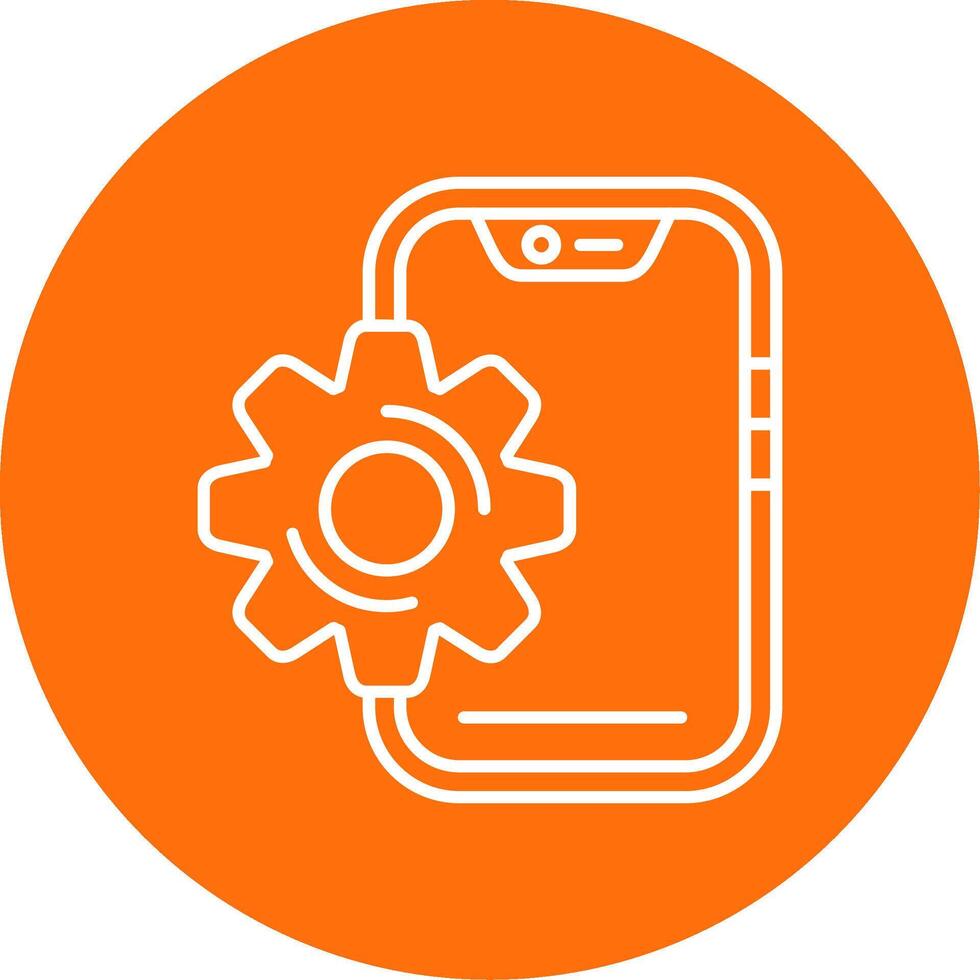 Setting Linear Circle Multicolor Design Icon vector