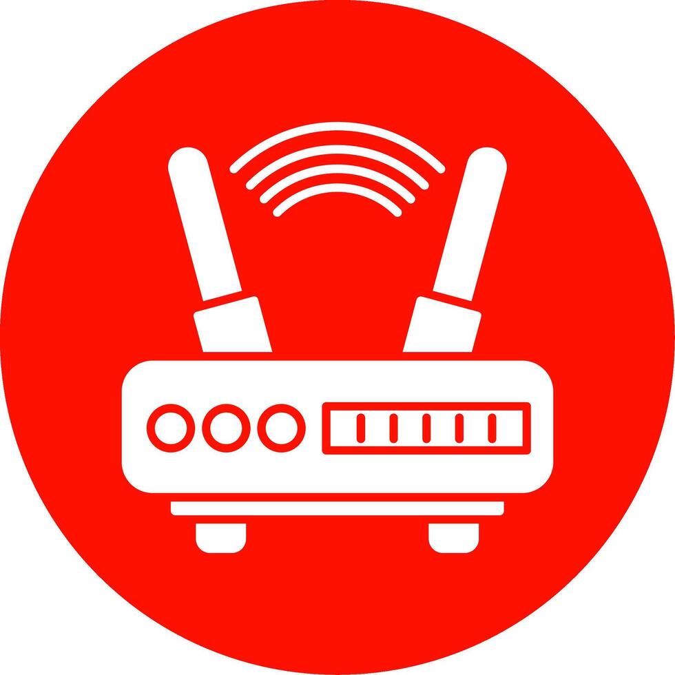 icono de círculo de glifo wifi vector