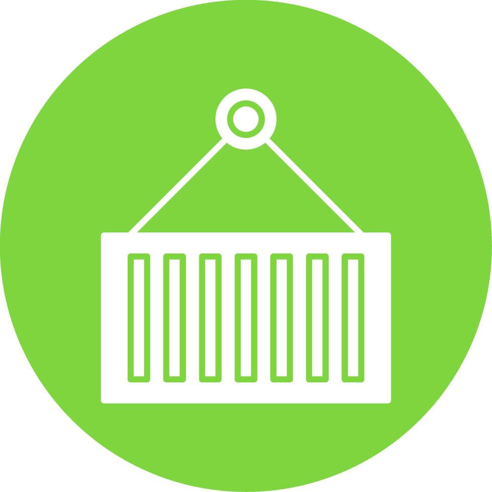 Container Glyph Circle Icon vector