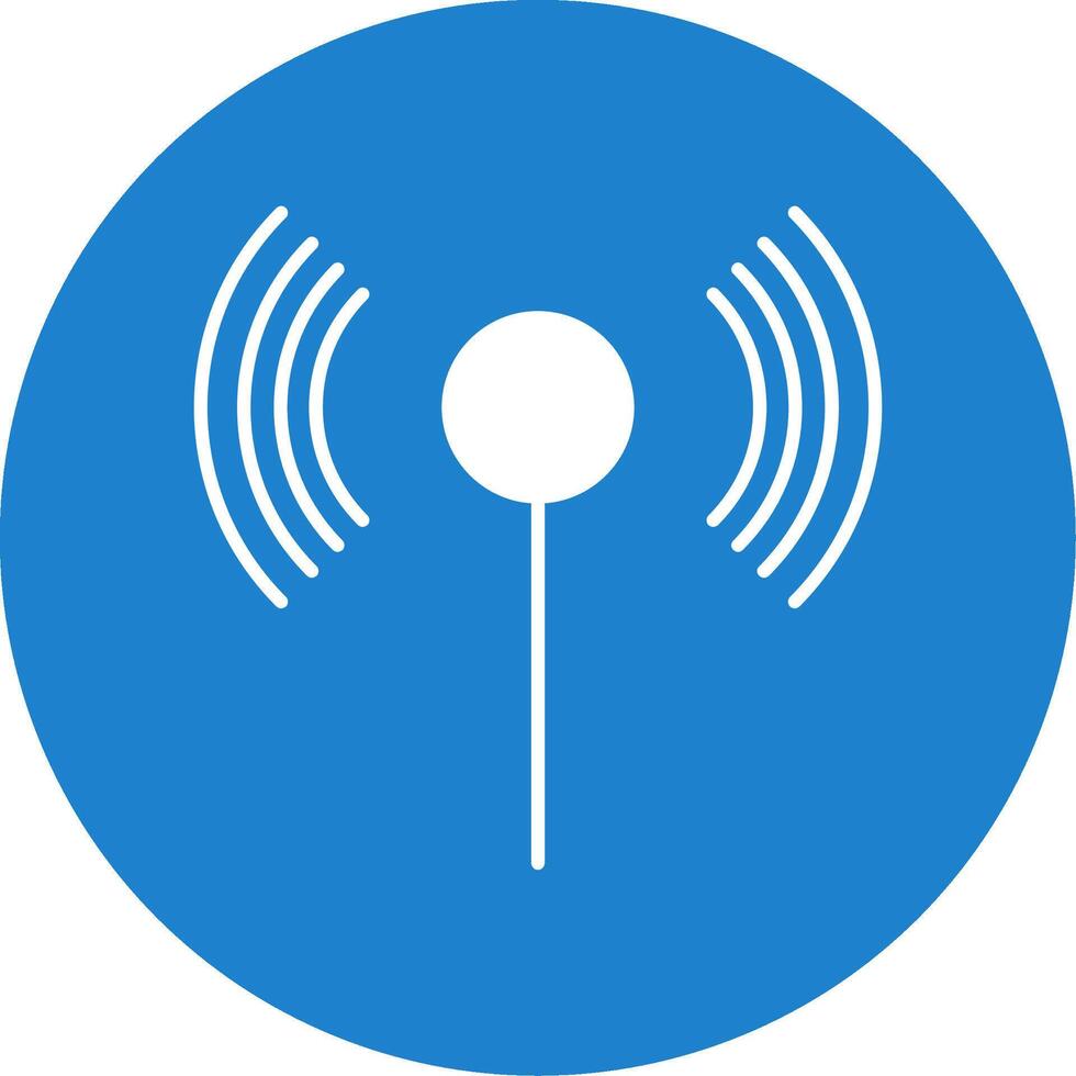 icono de círculo de glifo wifi vector