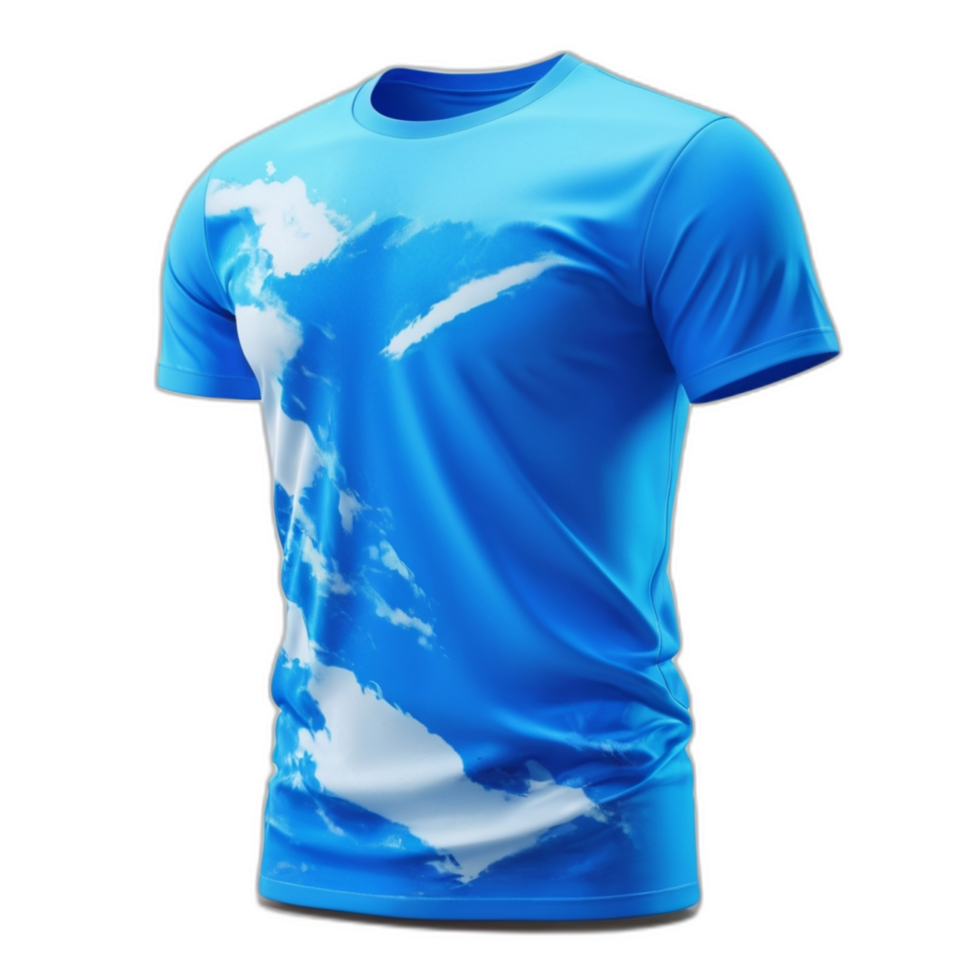 3d rendered T shirt with blue color png