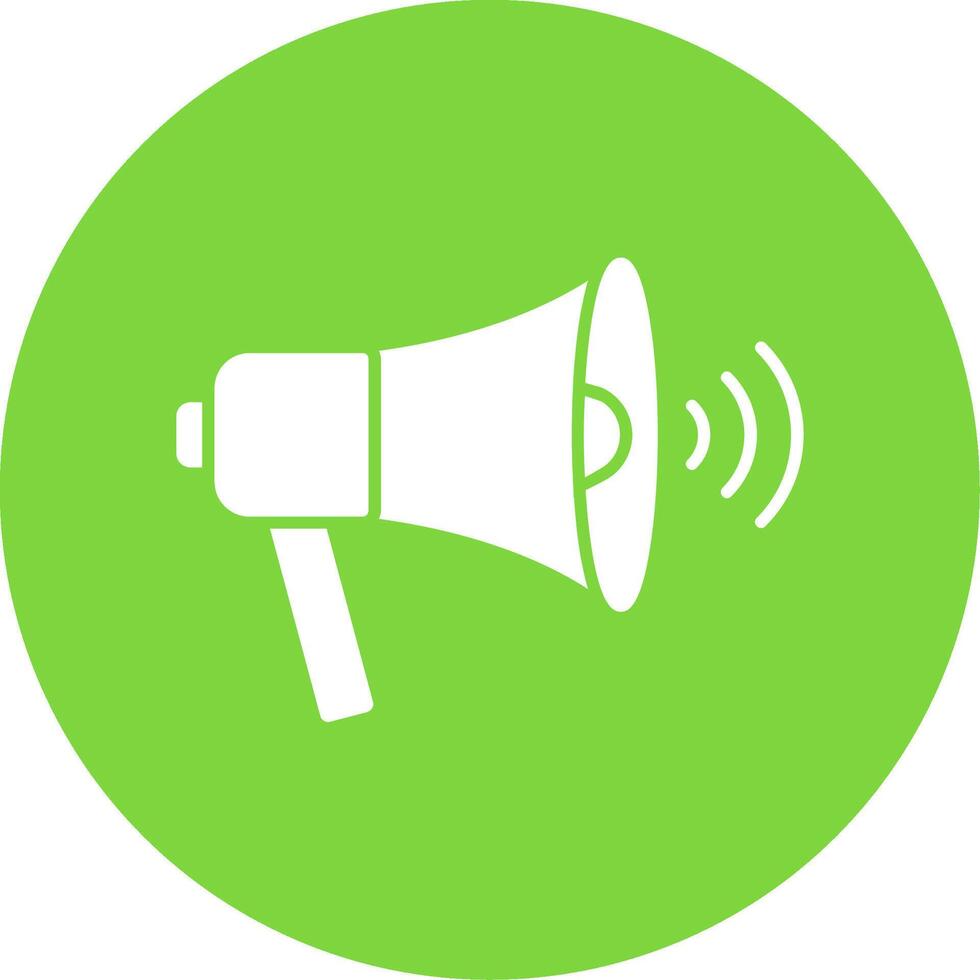 Megaphone Glyph Circle Icon vector