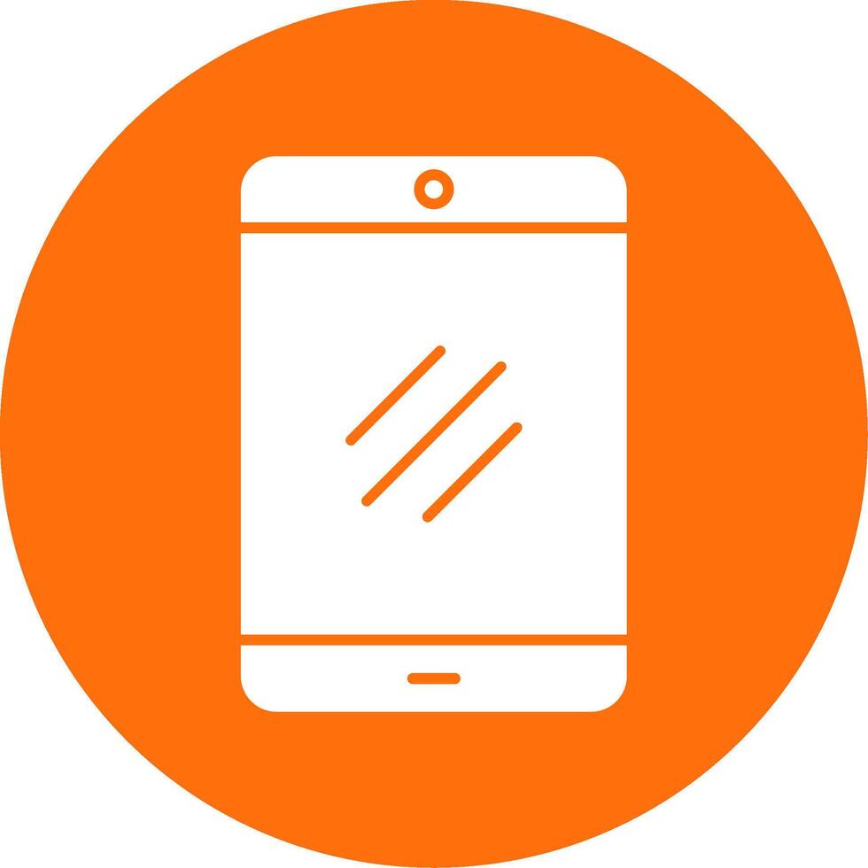Smartphone Glyph Circle Icon vector