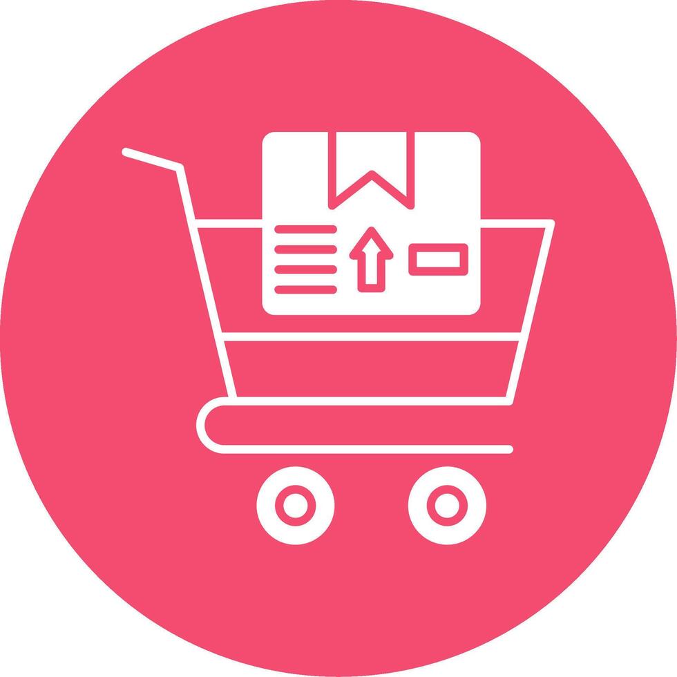 Shopping Cart Glyph Circle Icon vector