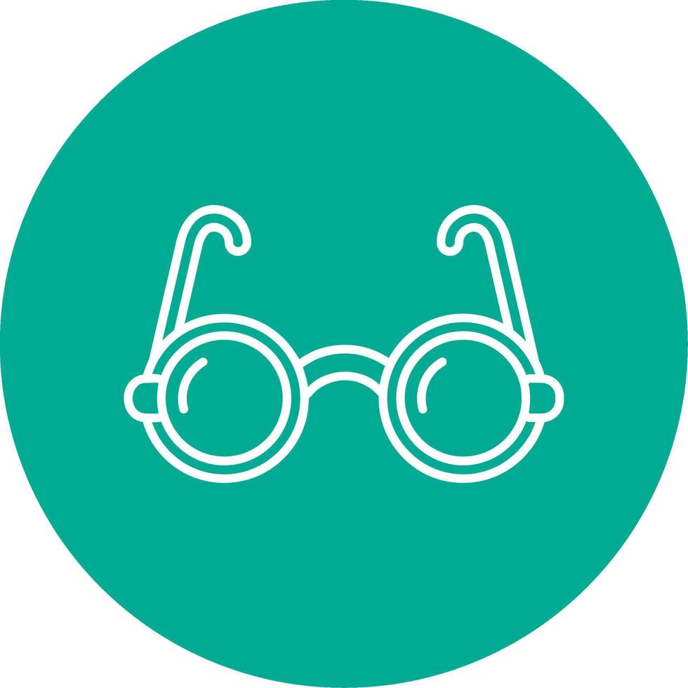 Eyeglasses Linear Circle Multicolor Design Icon vector