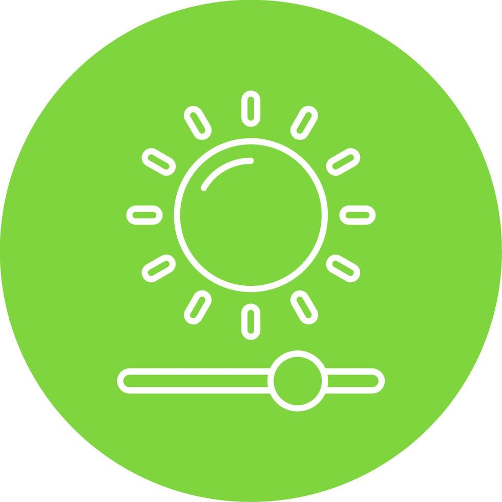 Brightness Linear Circle Multicolor Design Icon vector