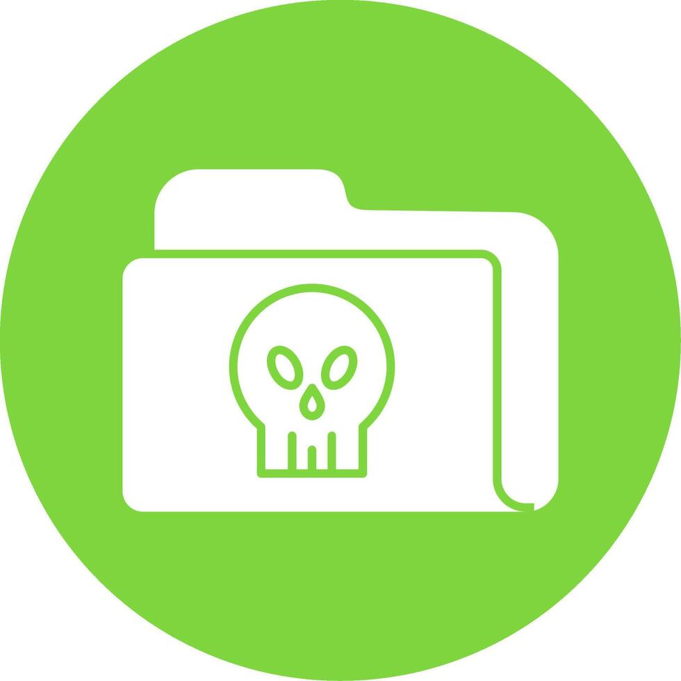 Folder Glyph Circle Icon vector