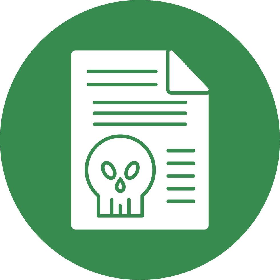 Document Glyph Circle Icon vector