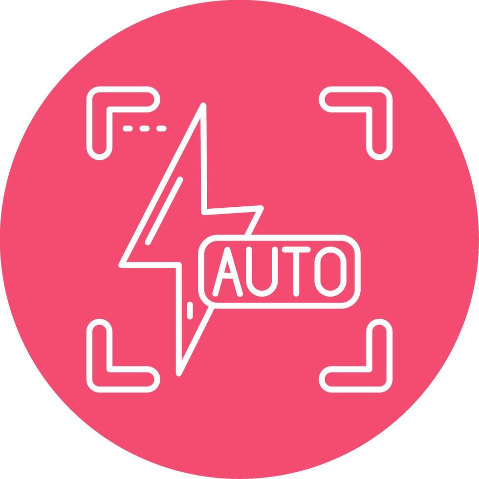 Auto flash Linear Circle Multicolor Design Icon vector