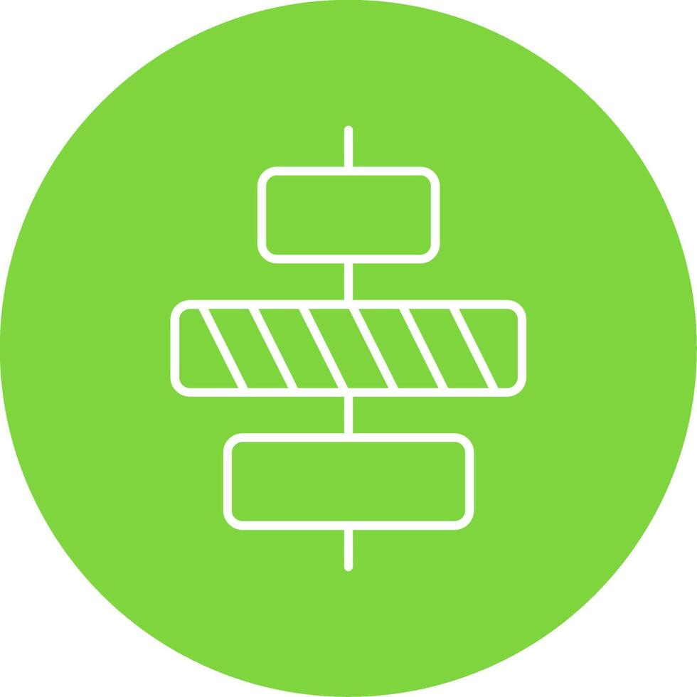 Center alignment Linear Circle Multicolor Design Icon vector