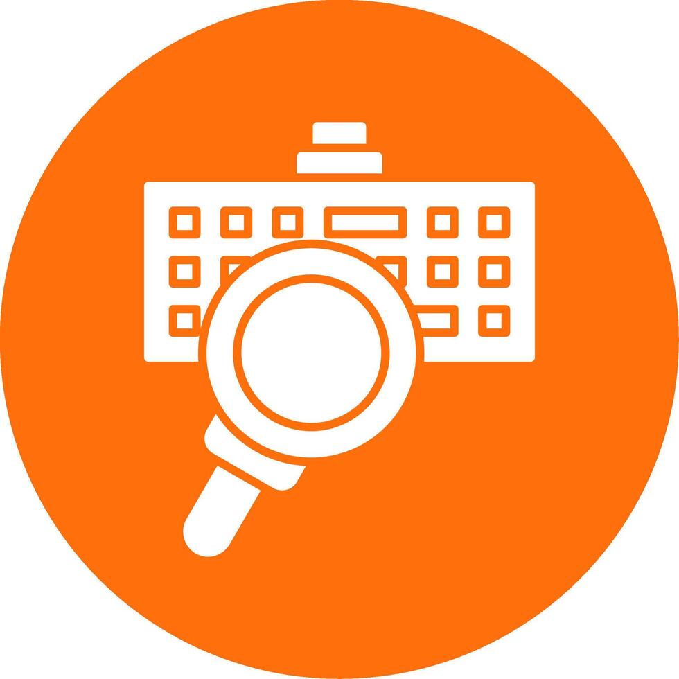 Keylogger Glyph Circle Icon vector