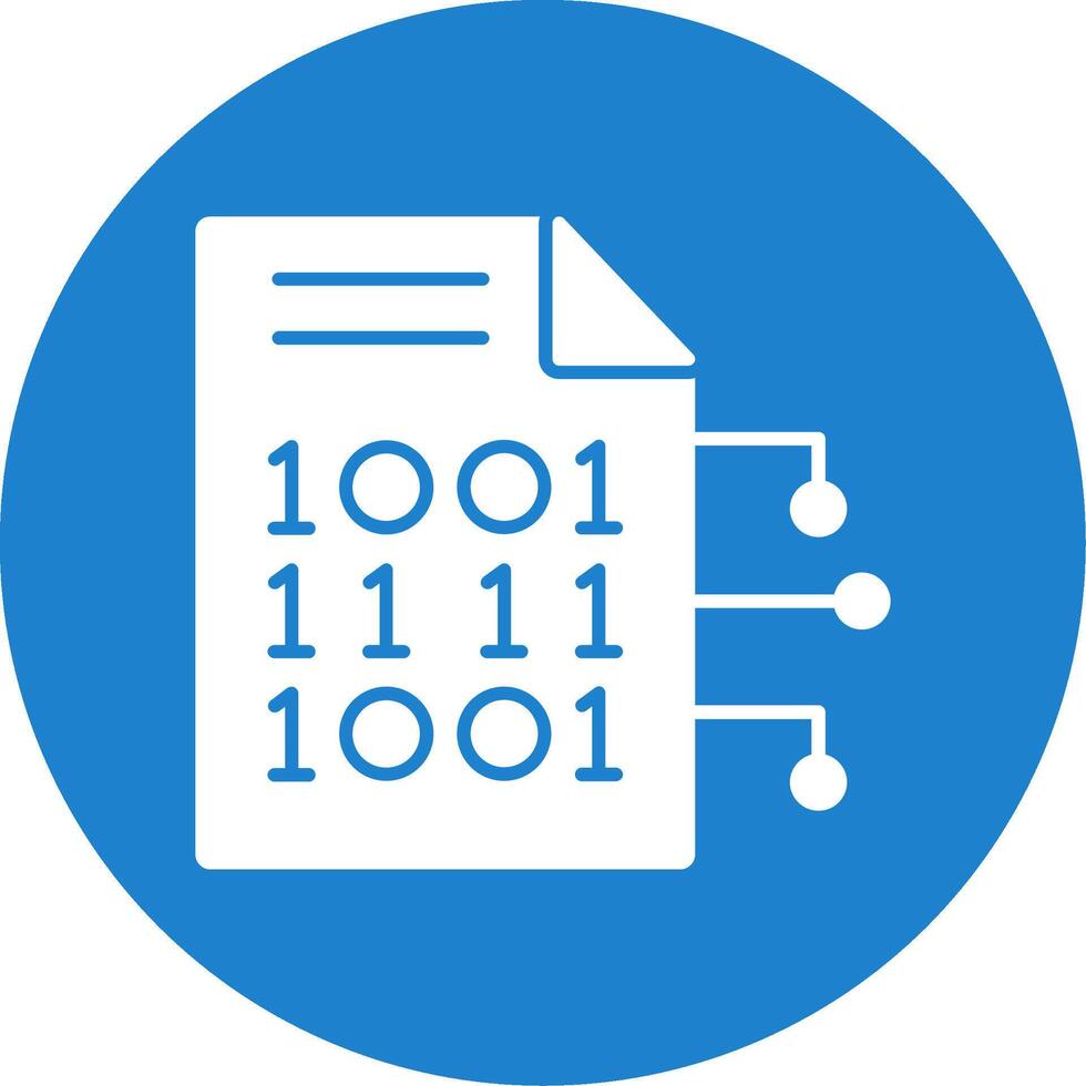 Encryption Data Glyph Circle Icon vector