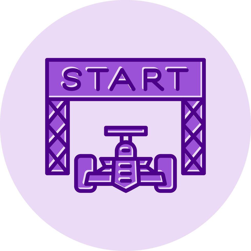 Starting Race  Vector Icon