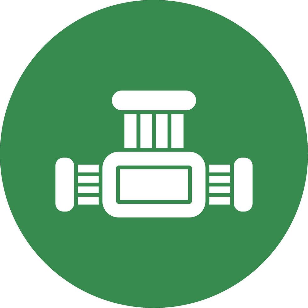 Hosepipe Glyph Circle Icon vector