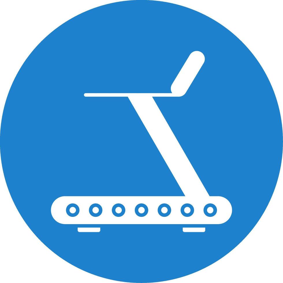 Treadmill Glyph Circle Icon vector