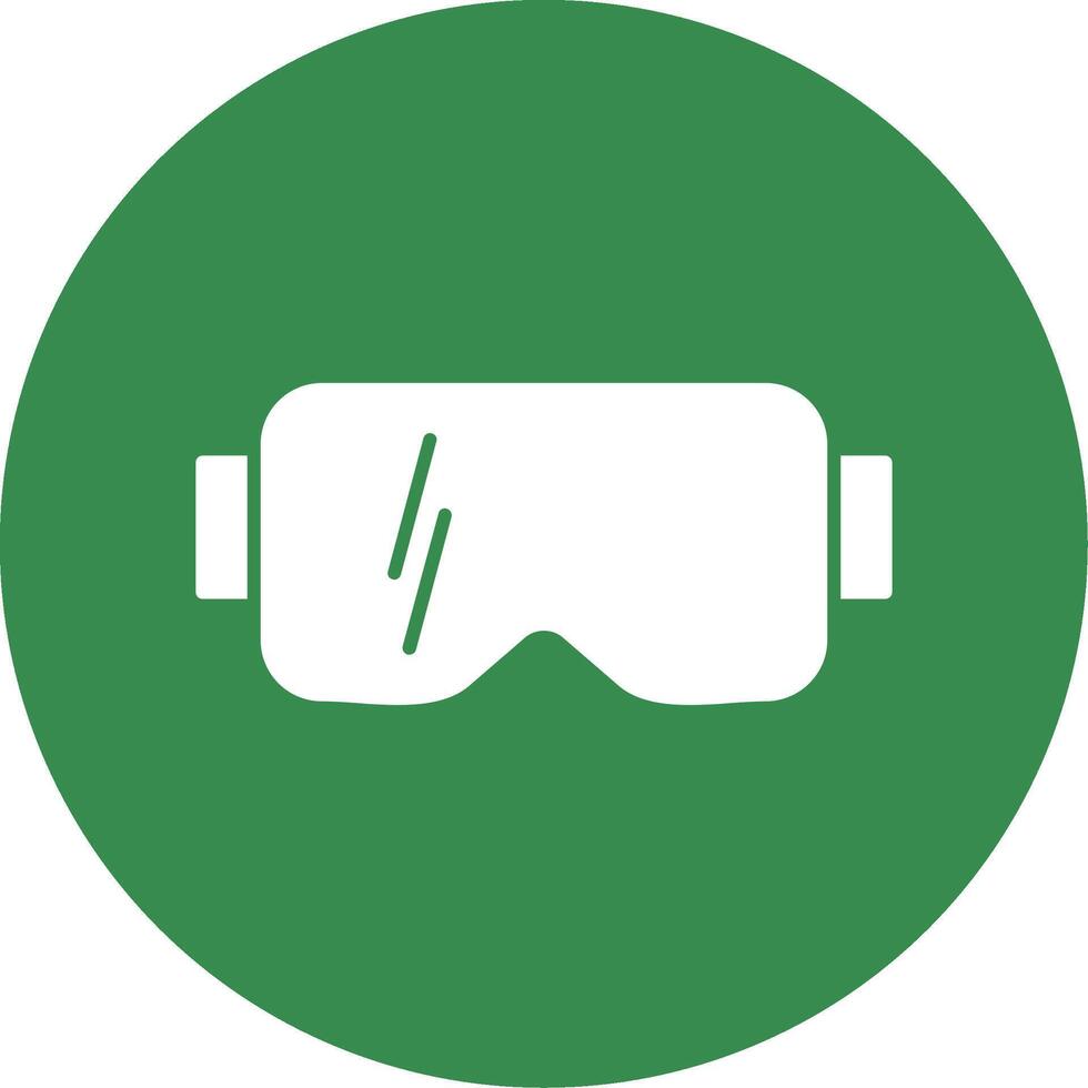 Vr Glasses Glyph Circle Icon vector