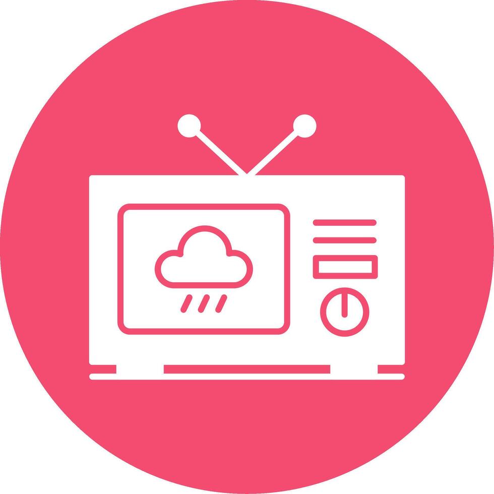 Weather News Glyph Circle Icon vector