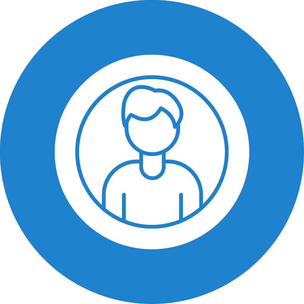 Avatar Glyph Circle Icon vector