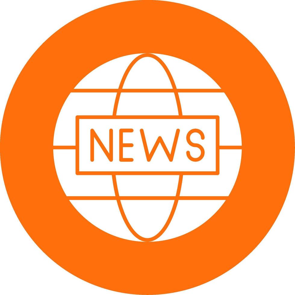 News Report Glyph Circle Icon vector