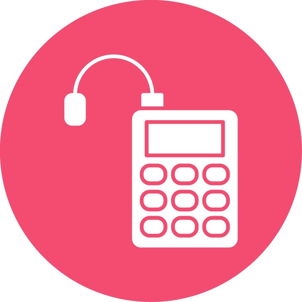 Microphone Glyph Circle Icon vector