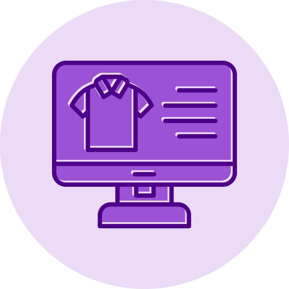 Cloth Online Shopping Vector Icon