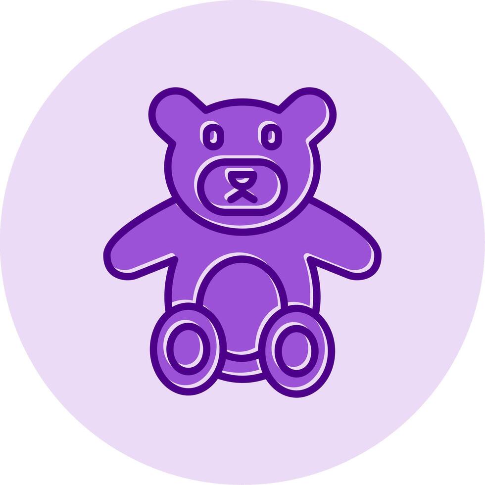 icono de vector de oso de peluche