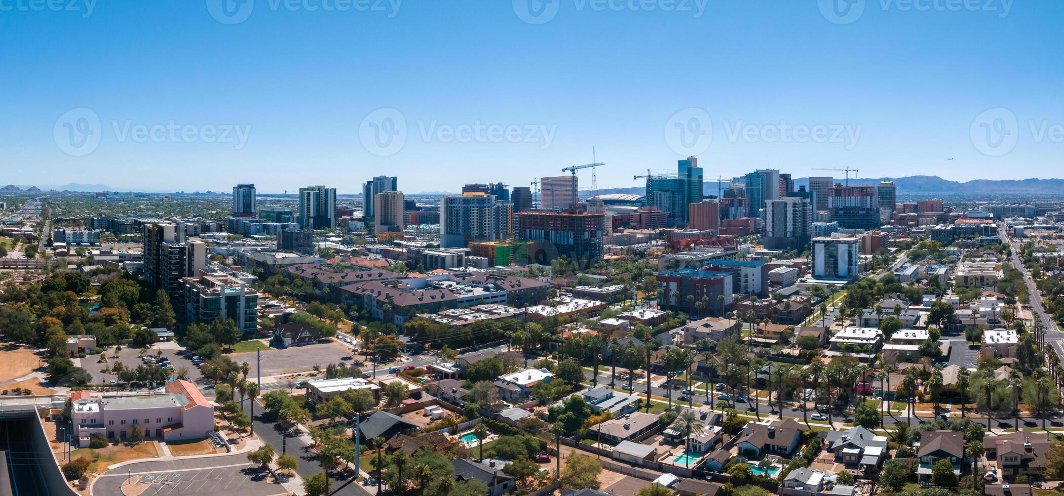 Phoenix city downtown skyline cityscape of Arizona in USA. photo