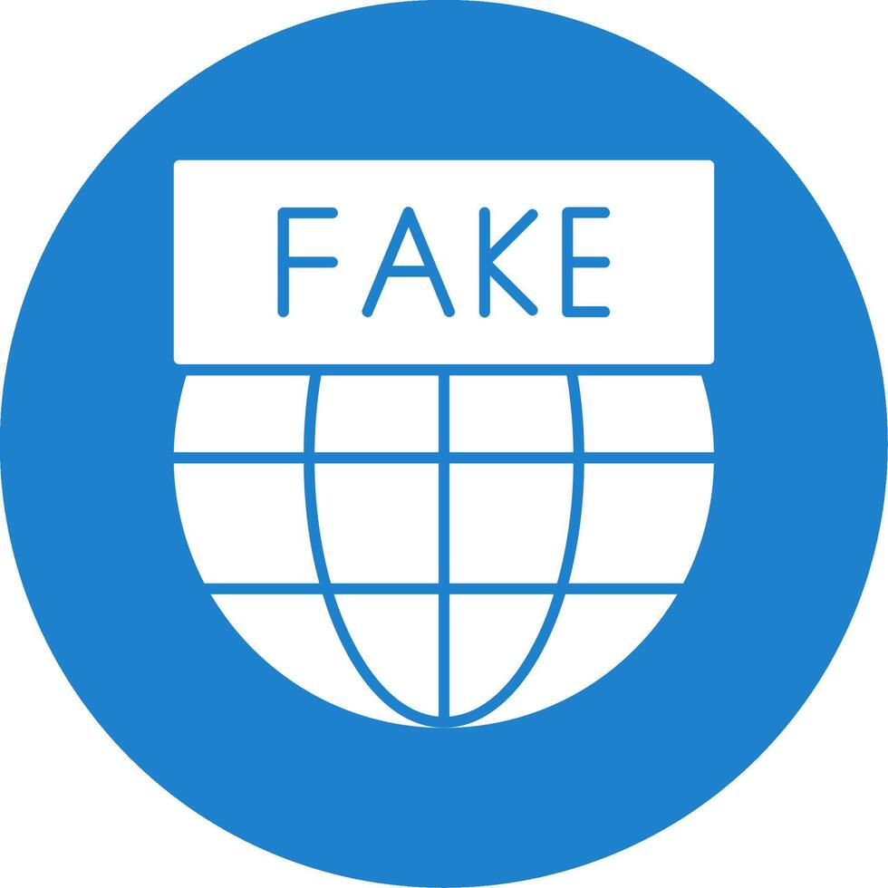 Fake News Glyph Circle Icon vector