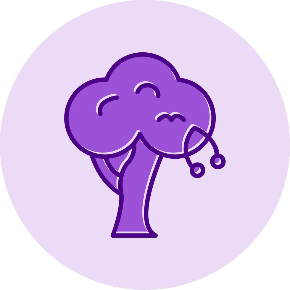 Cereza árbol vector icono