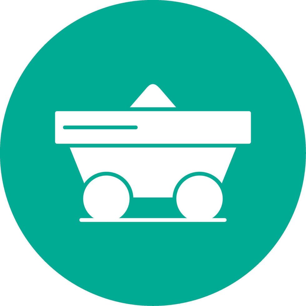 Trolley Glyph Circle Icon vector